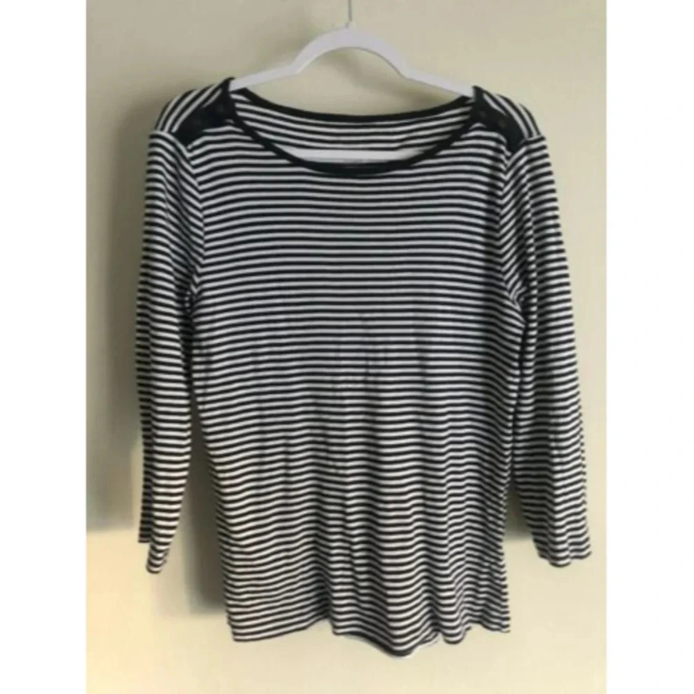 J.Crew Womens Perfect Fit Top Striped Size L